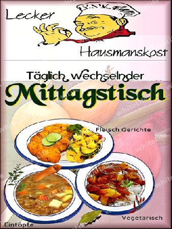 Werbe Poster / Motiv Mittagstisch- Food f?r die gewerbliche Nutzung Au?enaufsteller,Flyer,Poster 