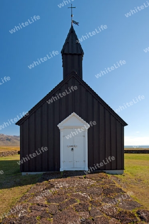 Der Westen Islands, die Kirche von Budir auf der S?dseite der Halbinsel Sn?fellsnes