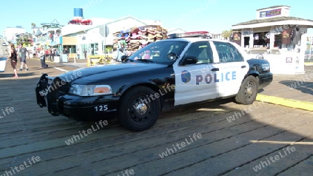 Route 66 Police Car Santa Monica California