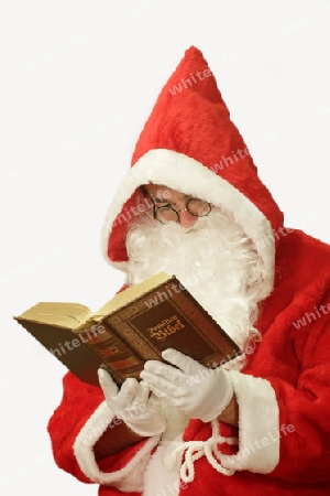 Weihnachtsmann mit Bibel