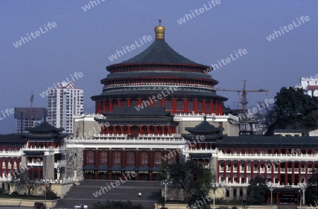 the city theater of Chongqing in the province of Sichuan in china in east asia. 