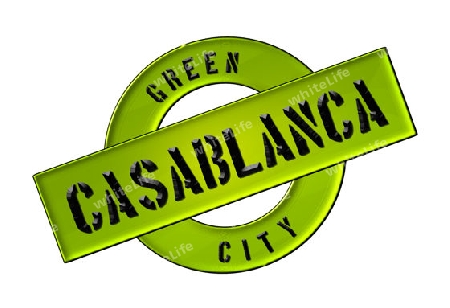 GREEN CITY CASABLANCA - Zeichen, Symbol, Banner fuer Prospekte, Flyer, Internet, ...