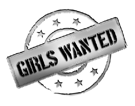 Sign, symbol, stamp or icon for your presentation, for websites and many more named GIRLS WANTED