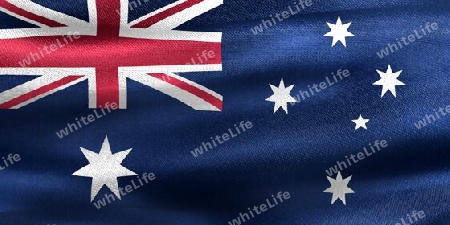 Australia flag - realistic waving fabric flag