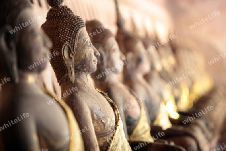 Der Wat Si Saket in Vientiane der Hauptstadt von Laos in Suedostasien. 