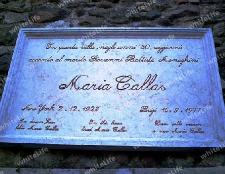 Gedenktafel Maria Callas