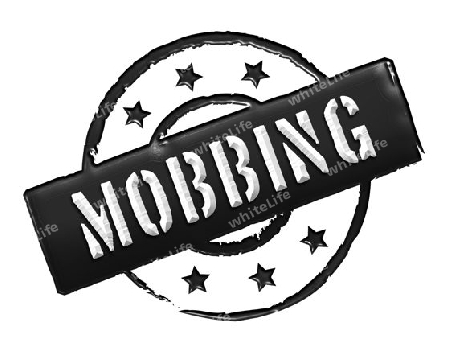 MOBBING - Zeichen / Symbol im Retro Stil fuer Praesentationen, Prospekte, Internet, ...