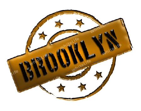 Sign, symbol, stamp or icon for your presentation, for websites and many more named BROOKLYN 