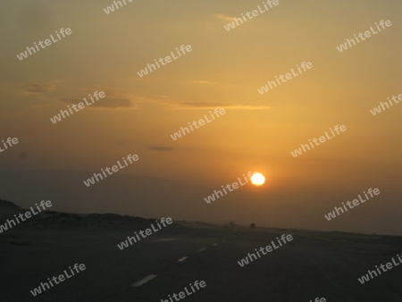 Sunset over the Desert Highway Egypt