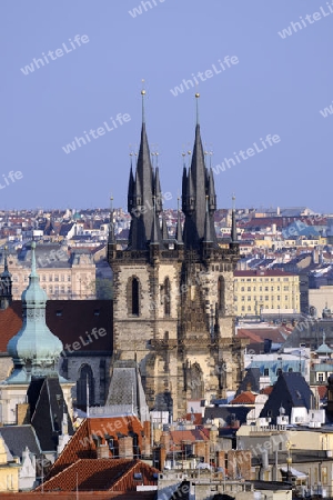 Teynkirche, Prag Altstaedter Ring, Altstadt, Tschechien, Europa, Boehmen, Europa
