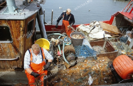 Fischer im Hafen
