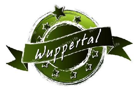 WUPPERTAL - Banner, Logo, Symbol im Royal Grunge Style fuer Praesentationen, Flyer, Prospekte, Internet,...