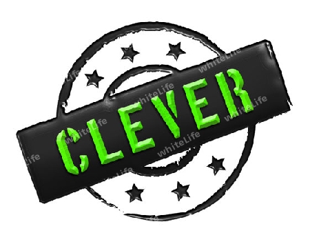 Sign, symbol, stamp or icon for your presentation, for websites and many more named CLEVER