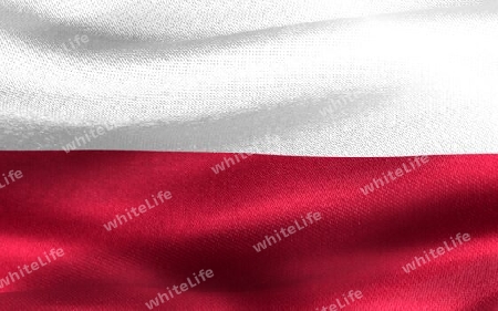 Poland flag - realistic waving fabric flag