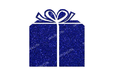 Paket freigestellt, blau, Symbol