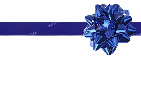 Blaue Geschenkschleife
