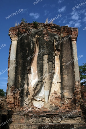 Der Wat Kon Laeng Tempel in der Tempelanlage von Alt-Sukhothai in der Provinz Sukhothai im Norden von Thailand in Suedostasien.