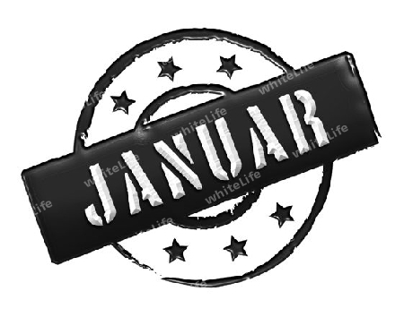 Sign, symbol, stamp or icon for your presentation, for websites and many more named JANUAR