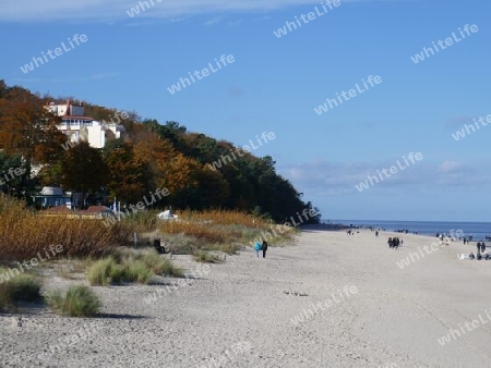 Sonniger Herbst am Strand von Bansin, Usedom