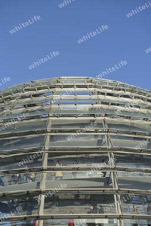 Reichstagskuppel , Detailaufnahme , Reichstag Berlin, Architekt Sir Norman Foster, Berlin, Deutschland, Europa