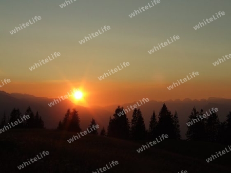 Sonnenuntergang an der Alpe Sc?ra