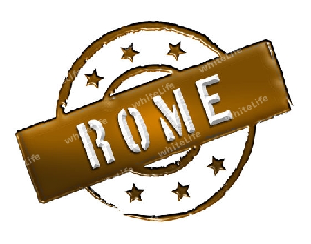 Sign and stamp for your presentation, for websites and many more named Rome