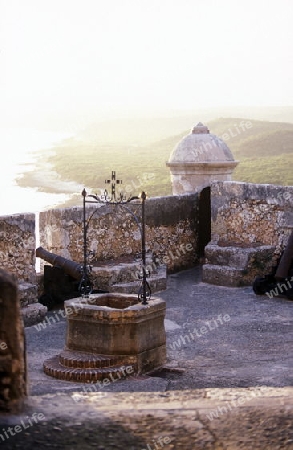 the Castillo de San Pedro del Mora in the city centre in the city of Santiago de Cuba on Cuba in the caribbean sea.