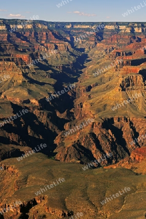 Sonnenuntergang Yavapai Point, Bright Angel Canyon,  Grand Canyon South Rim, Sued Rand, Arizona, Suedwesten, USA