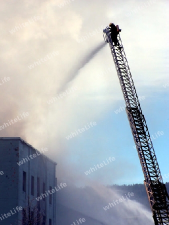 Fireman on ladder