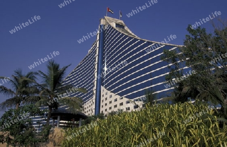 the Jumeira Beach Hotel in the city of Dubai in the Arab Emirates in the Gulf of Arabia.