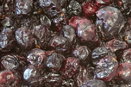 Cranberries im Detail. Makroaufnahme im Studio.