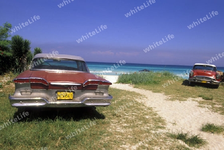 a beach on the coast of Varadero on Cuba in the caribbean sea.