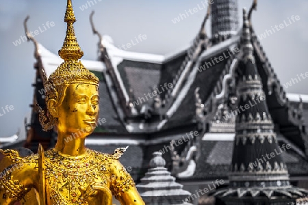 Great palace of Kingspast Bangkok in Thailand