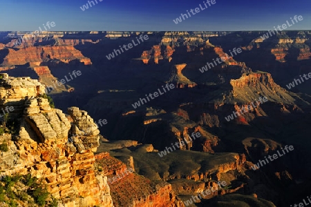 Sonnenaufgang Gran Canyon Nationalpark, South Rim, Suedrand, Mather Point, Arizona, USA