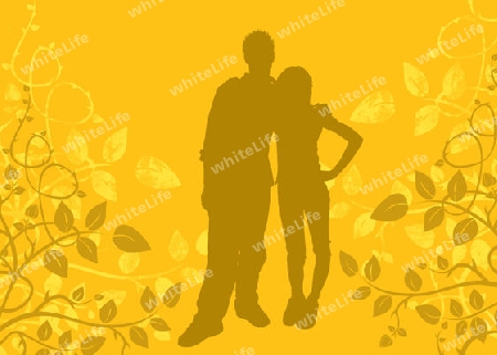 Yellow background illustration