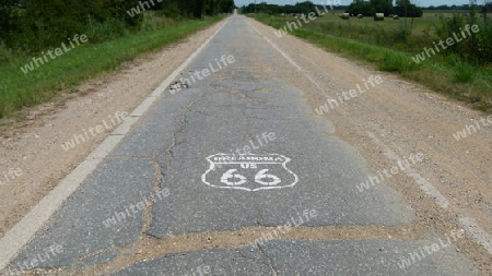 Route 66 Stra?enmarkierung Oklahoma