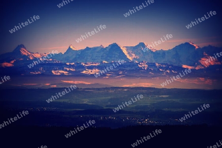 Alpen im Abendlicht
