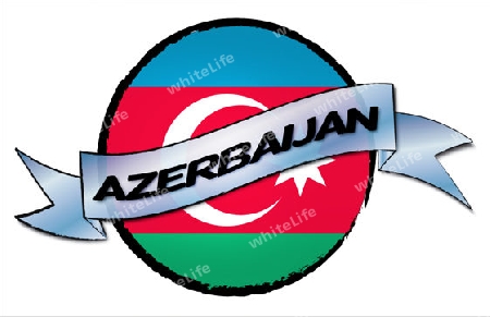 AZERBAIJAN - your country shown as illustrated banner for your presentation or as button...