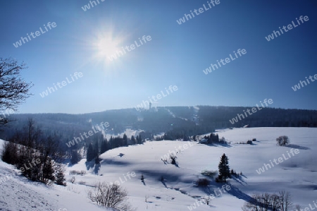 Wintersonne im Erzgebirge