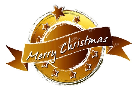 Merry Christmas - Banner, Logo, Symbol im Royal Grunge Style fuer Praesentationen, Flyer, Prospekte, Internet,...