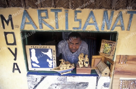 a Shop in the city of Moutsamudu on the Island of Anjouan on the Comoros Ilands in the Indian Ocean in Africa.   