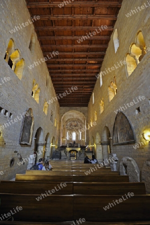 Innenraum , St. Georgs Basilika, Prager Burg, Hradschin, Prag, Tschechische Republik, Europa