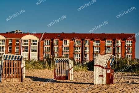 Strandszene am Sahlenburger Strand im Sommer 2022