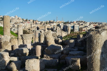 Gerasa Ruinen vor der Neustadt Jerash. Jordanien
