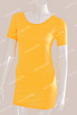 T-Shirt lang Gelb 