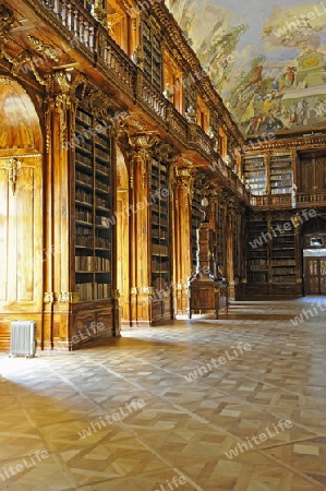 Philosophischer Saal der Bibliothek im Kloster Strahov, Prag, Tschechien, Europa