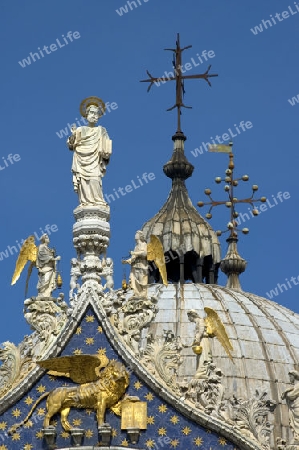 Detail der Kuppel des Basilka San Marco in Venedig