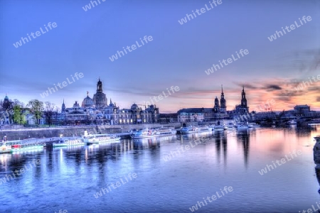 Dresden Blaue Stunde HDR