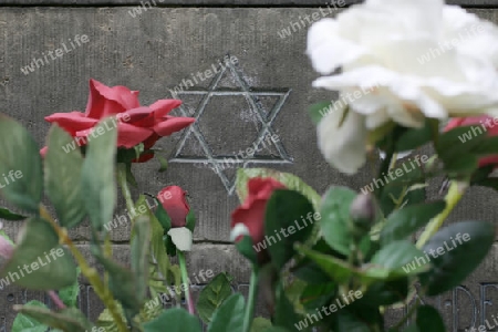 Judenstern auf einem Grabstein