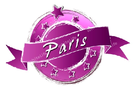 Paris - Banner, Logo, Symbol im Royal Grunge Style fuer Praesentationen, Flyer, Prospekte, Internet,...